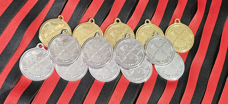 Awards ceremony with trophies